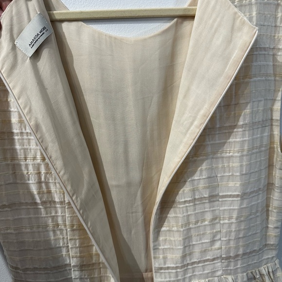 Lined Linen 50s Style Formal Dress - Picture 9 of 16